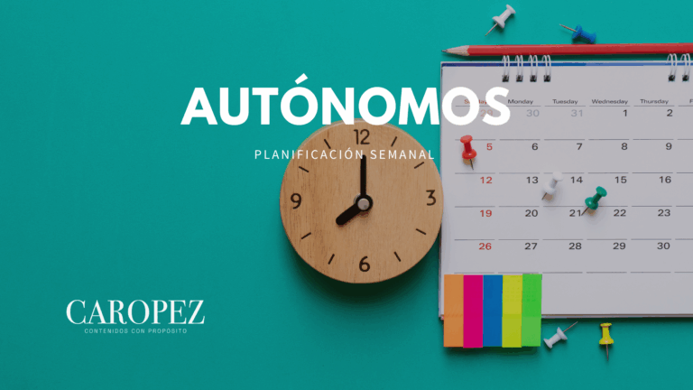 planificación semanal para autonomos